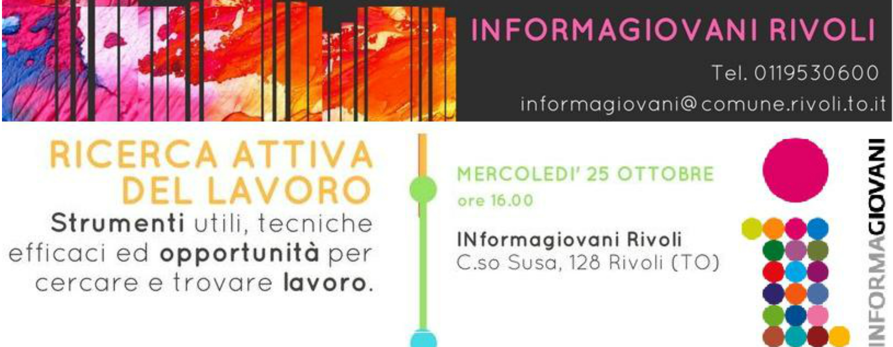 locandina con informazioni dell'evento e logo IG Rivoli